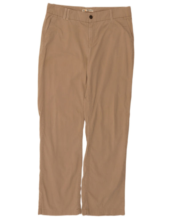 Lee Dame Mid Rise Lige Chino Bukser US 12 Large W32 L31 Beige