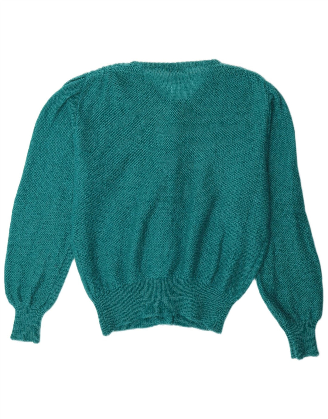 VINTAGE Dame Cardigan Sweater UK 14 Large Green Mohair