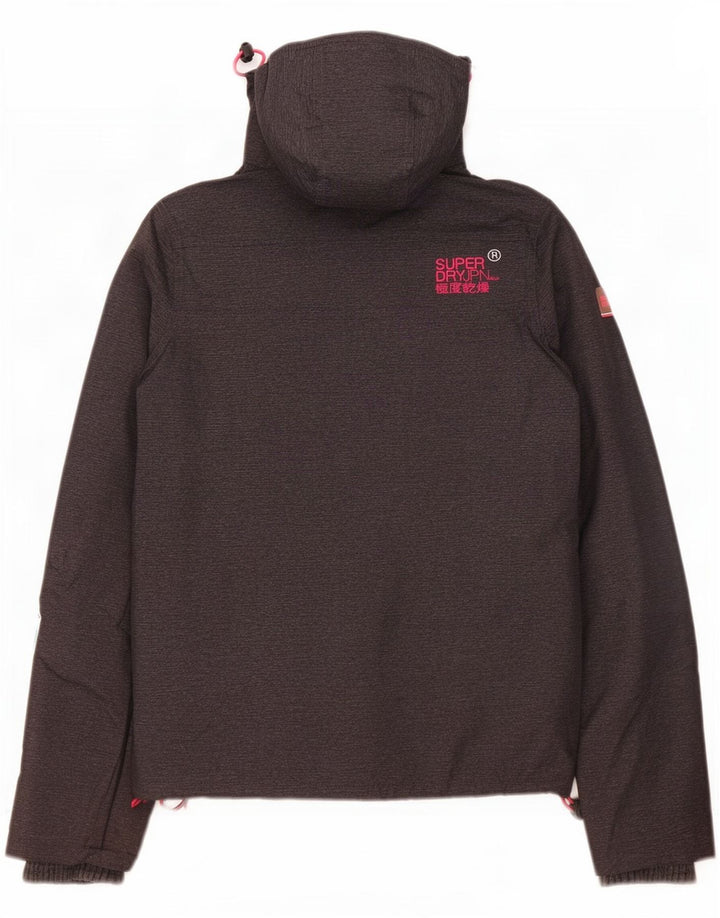 Superdry Windcheater vindjakke med hætte til kvinder UK 14 Medium Grey