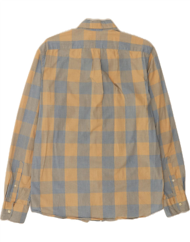 J. CREW Mens Slim Shirt Medium Yellow Check Cotton Vintage J. Crew and Second-Hand J. Crew from Messina Hembry 