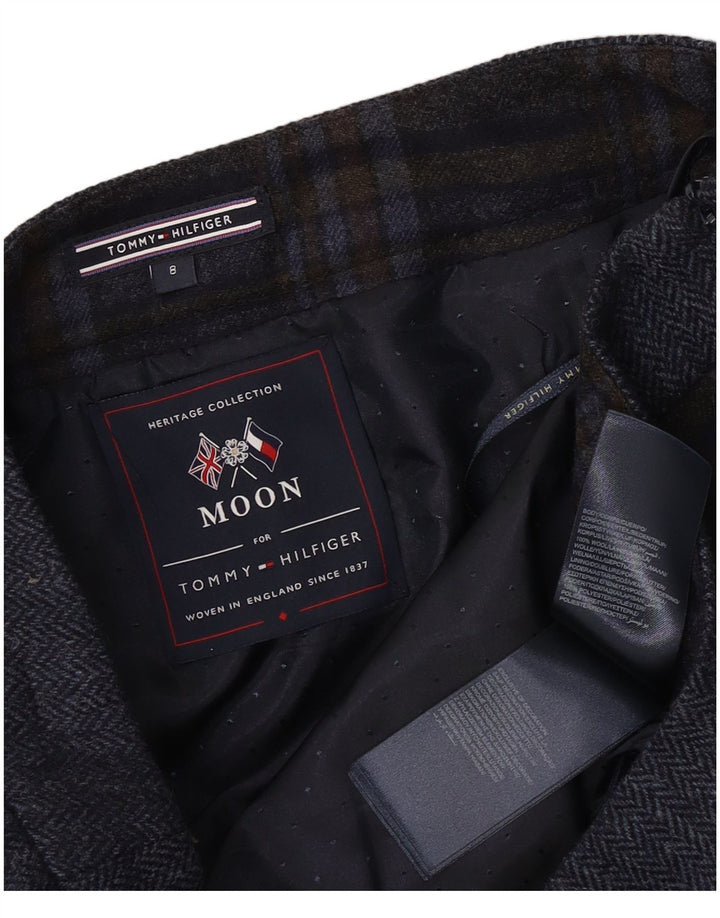 Tommy Hilfiger Dame Mini-nederdel US 8 Medium W32 Marineblå Plaid Uld