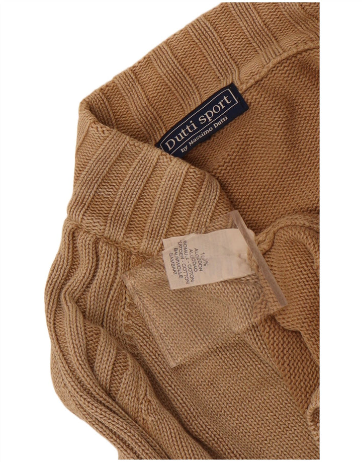 Massimo Dutti Herre Cardigan Sweater XL Beige Bomuld