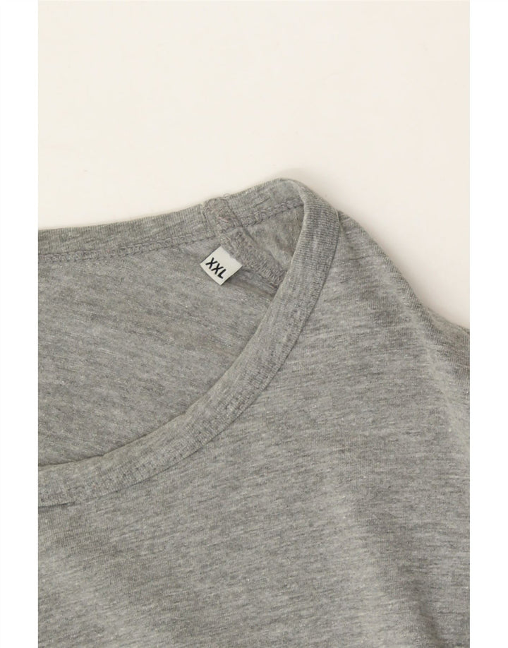 JACK & JONES Mens Top Long Sleeve 2XL Grey Cotton Vintage Jack & Jones and Second-Hand Jack & Jones from Messina Hembry 