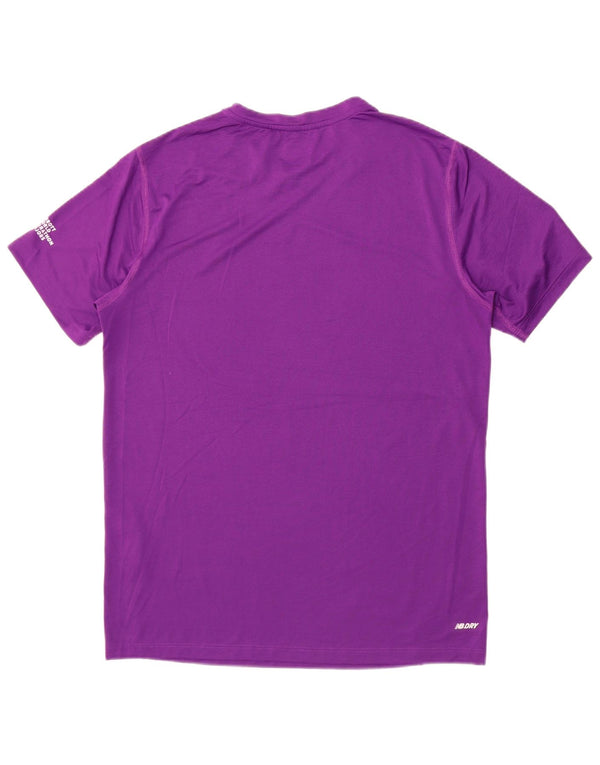 New Balance Mens Graphic T-Shirt Top Medium Purple Polyester