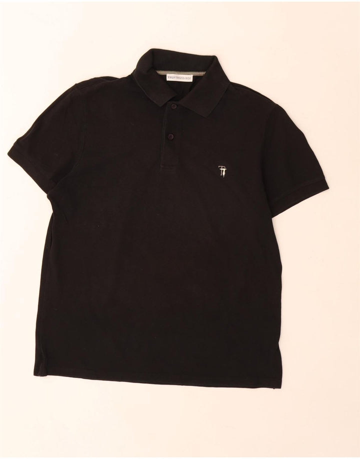 Trussardi herre poloshirt Medium sort bomuld