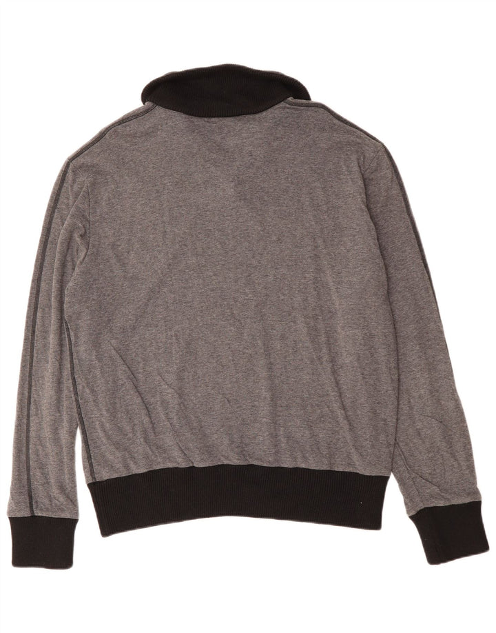 FRANCO ZICHE Sweatshirt med lynlås til mænd, stor grå farveblok