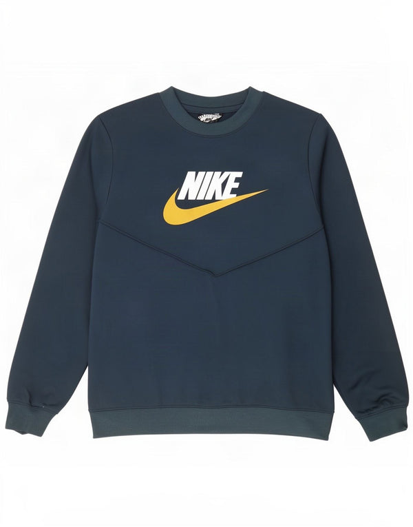 Nike Boys Graphic Sweatshirt Jumper 13-14 år XL Navy Blue Polyester