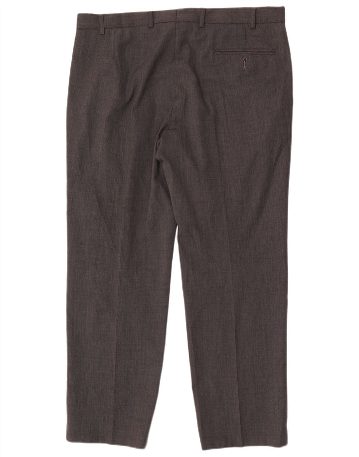Marks & Spencer Herre Lige Regular Fit Suit Bukser W36 L29 Grå Uld