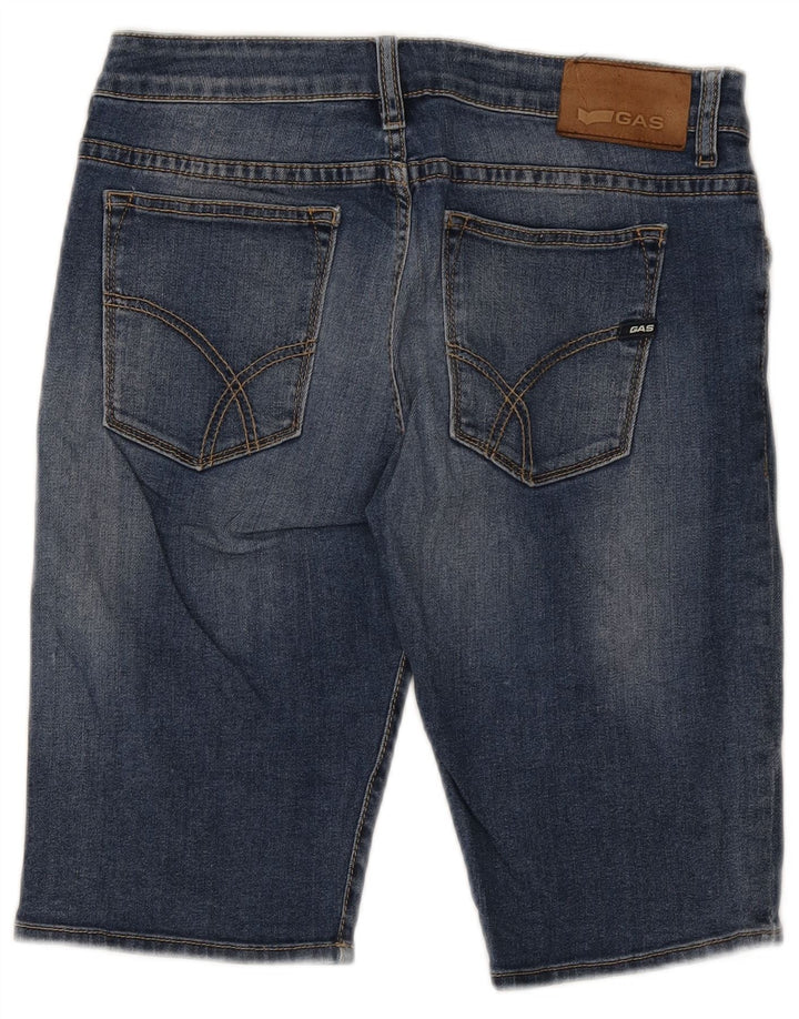 Gas Herre Denim Shorts W33 Medium Blue Cotton