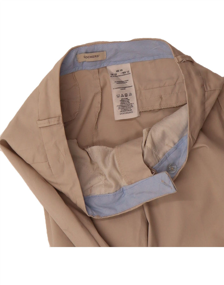 DOCKERS Womens Straight Capri Trousers US 10 Large W32 L23 Beige Polyester Vintage Dockers and Second-Hand Dockers from Messina Hembry 