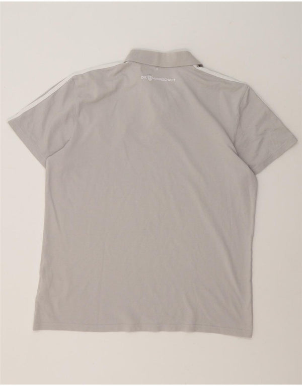 Adidas Herre Deutscher Fussball Bund Polo Shirt XL Grå Bomuld
