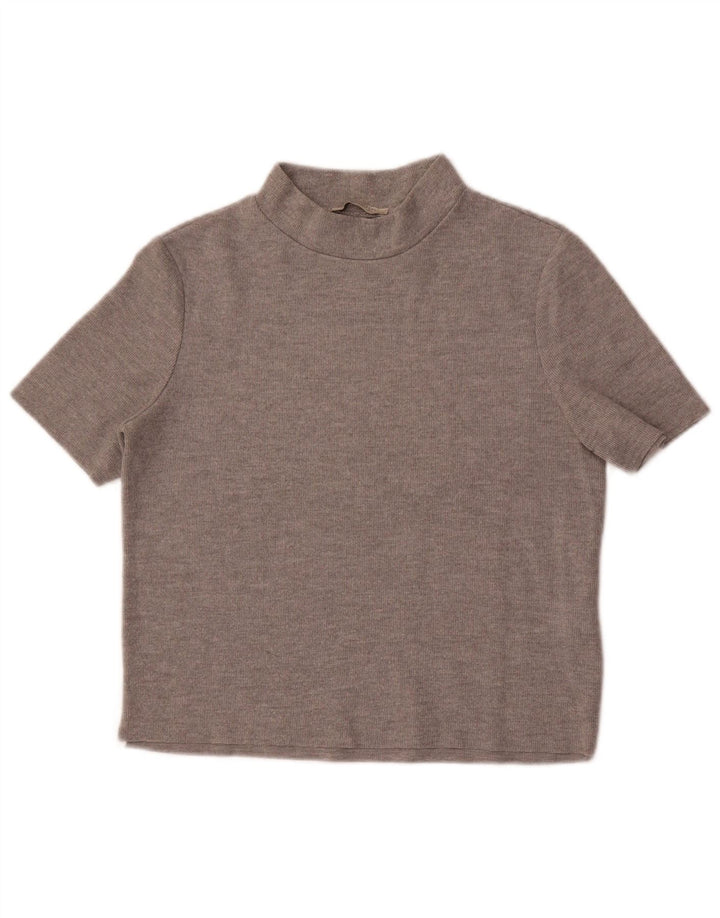 Zara Dame Trafaluc Crop T-Shirt Top UK 10 Lille Grå Polyester