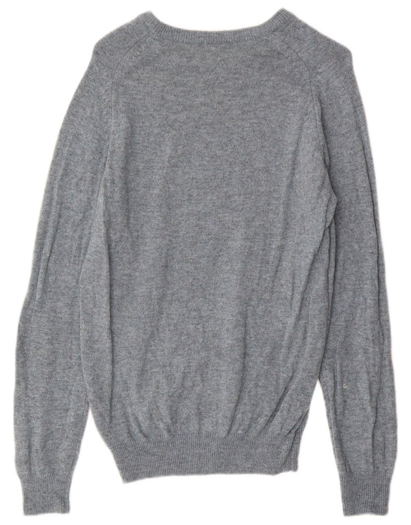 Marks & Spencer Herre Boat Neck Jumper Sweater Small Blue Flecked Lammeuld