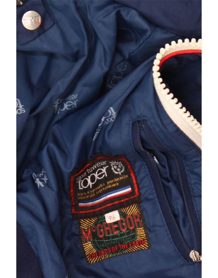 McGregor Dame Windbreaker Jacket UK 12 Medium Navy Blue Colourblock