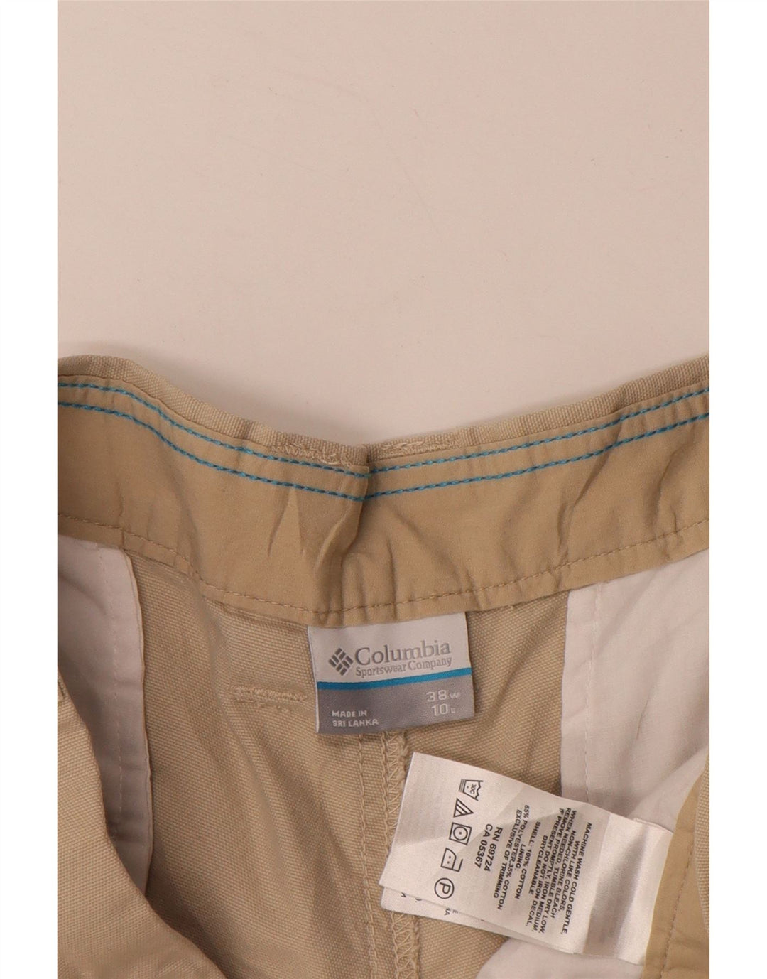 COLUMBIA Herre Cargo Shorts W38 XL Beige Bomuld