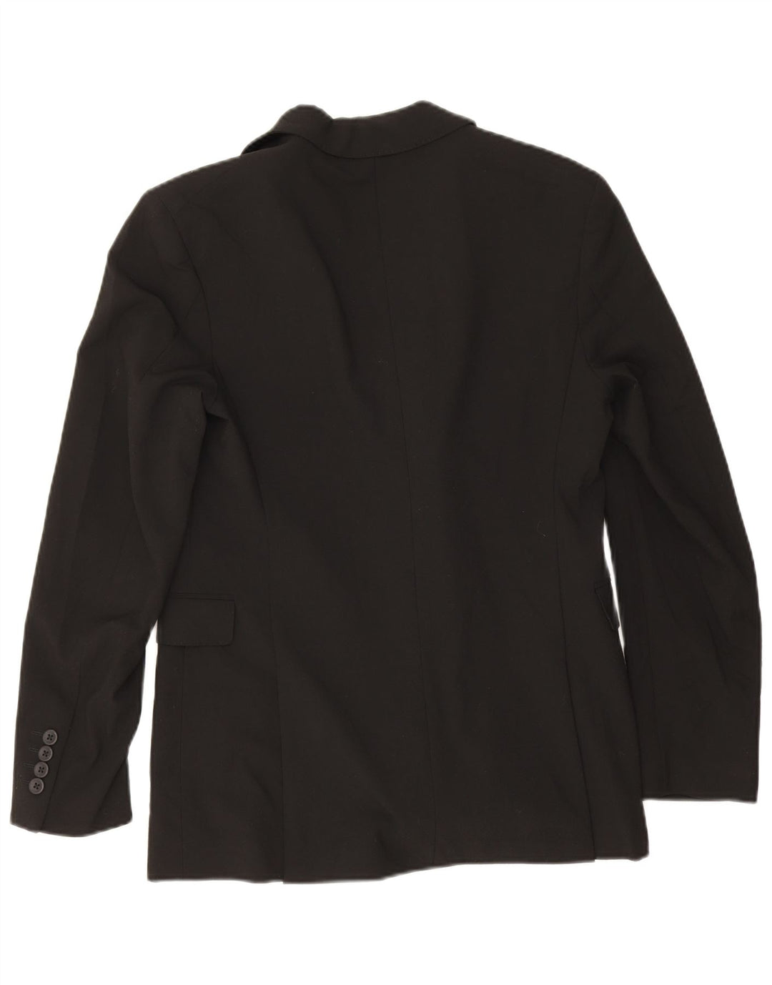Zara Herre dobbeltradet blazerjakke EU 46 Lille sort polyester