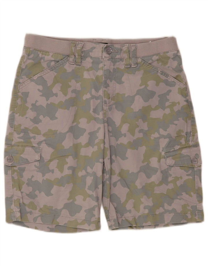 Lee Dame Mid Rise Cargo Shorts US 6 Medium W30 Lilla Camouflage Bomuld