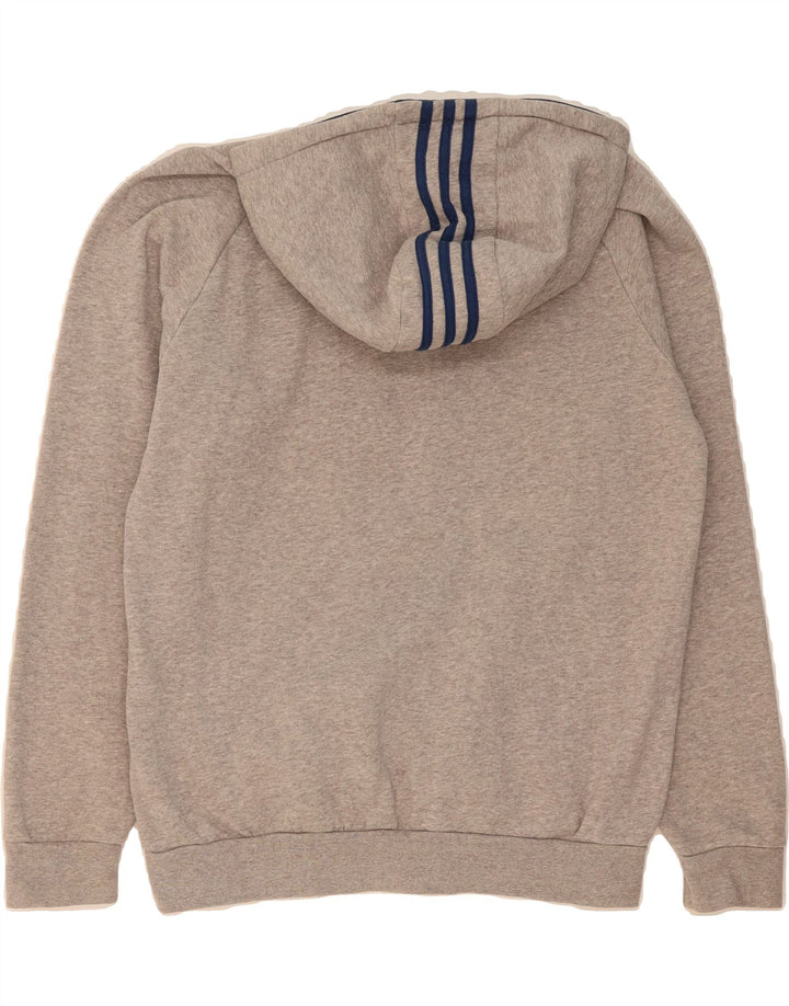 ADIDAS Mens Graphic Hoodie Jumper Medium Grey Vintage Adidas and Second-Hand Adidas from Messina Hembry 