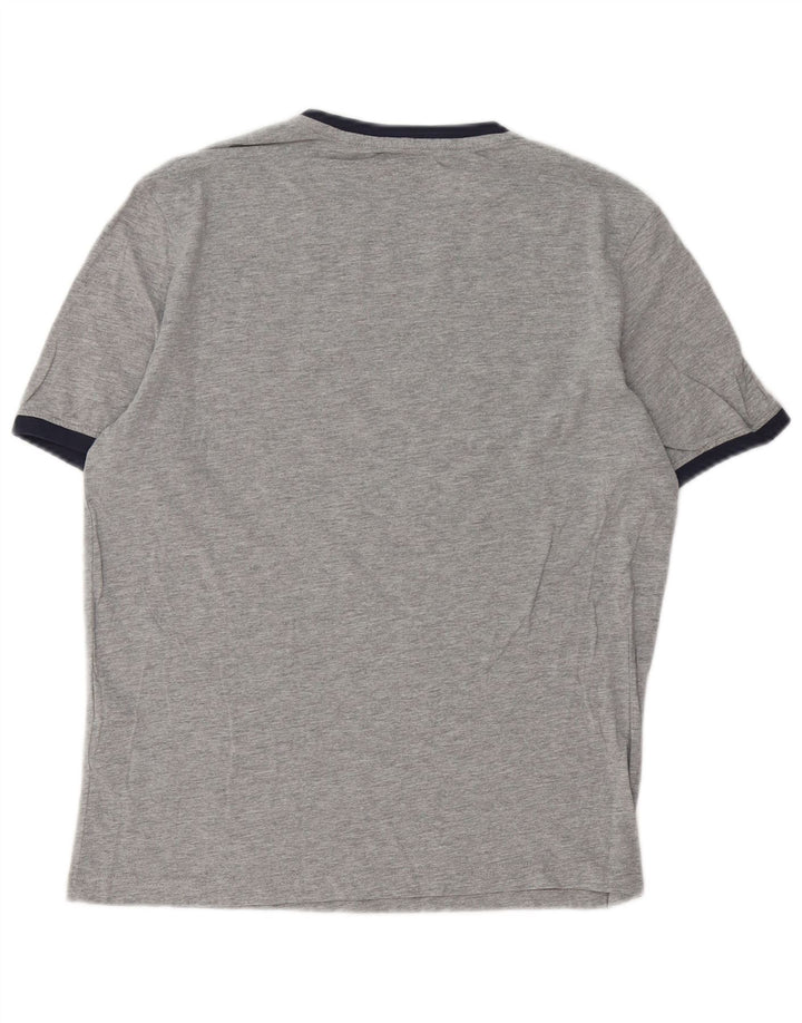 Kappa Herre grafisk T-shirt Top Medium Grey Flecked Bomuld