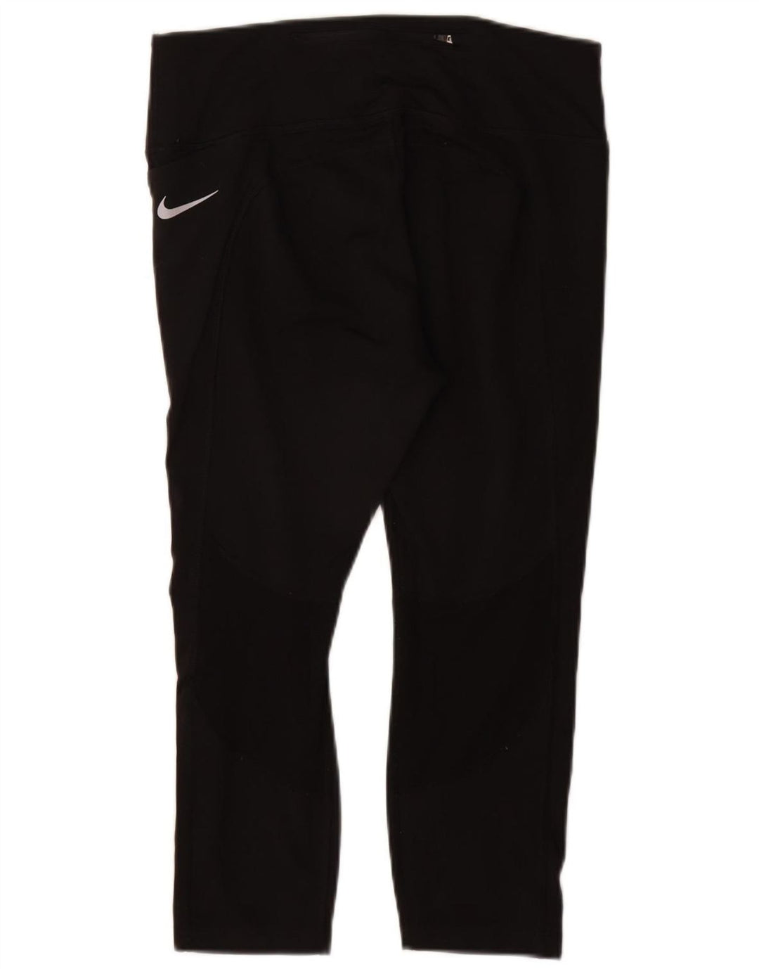 NIKE Dame Dri Fit Capri Leggings UK 14 Stor sort polyester