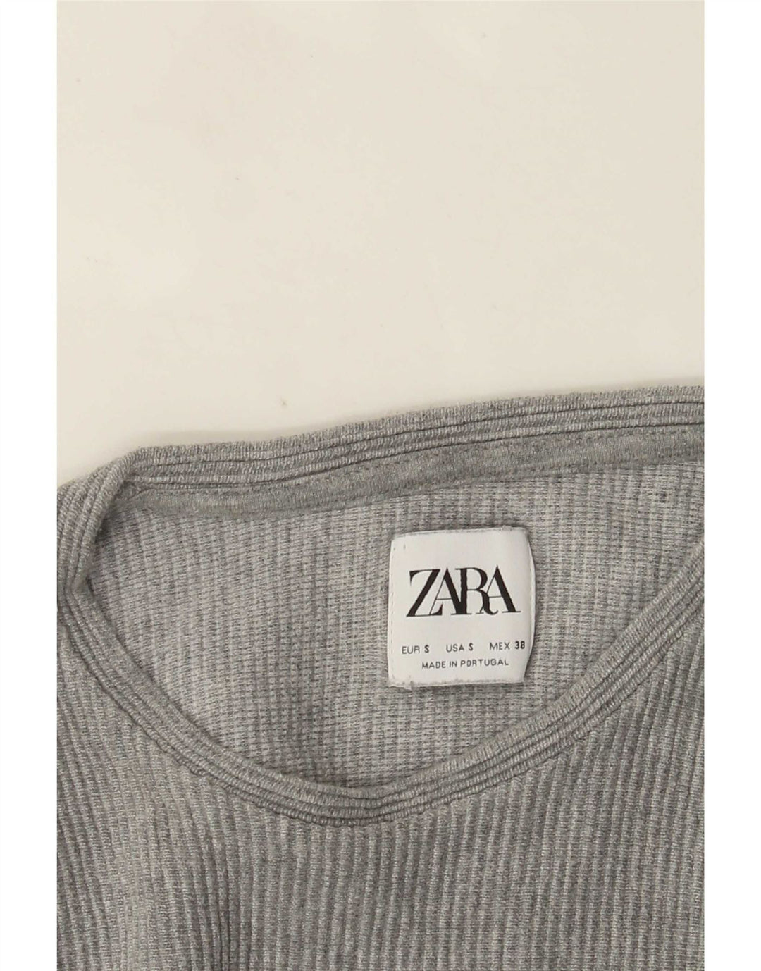 Zara Herre Top Langærmet Lille Grå