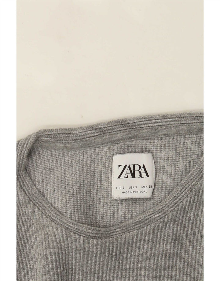 Zara Herre Top Langærmet Lille Grå