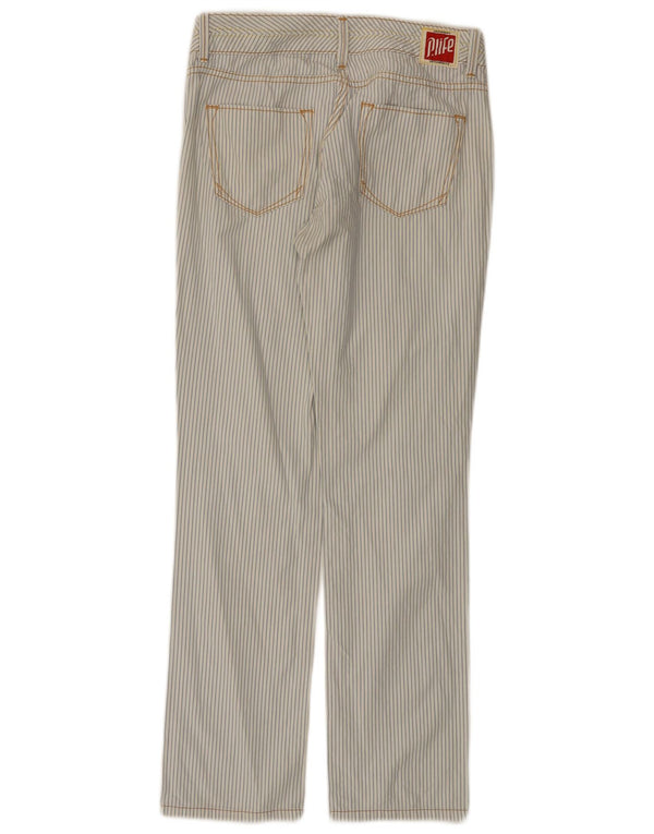 Playlife Dame Casual Bukser IT 42 Medium W32 L29 Blå nålestribe