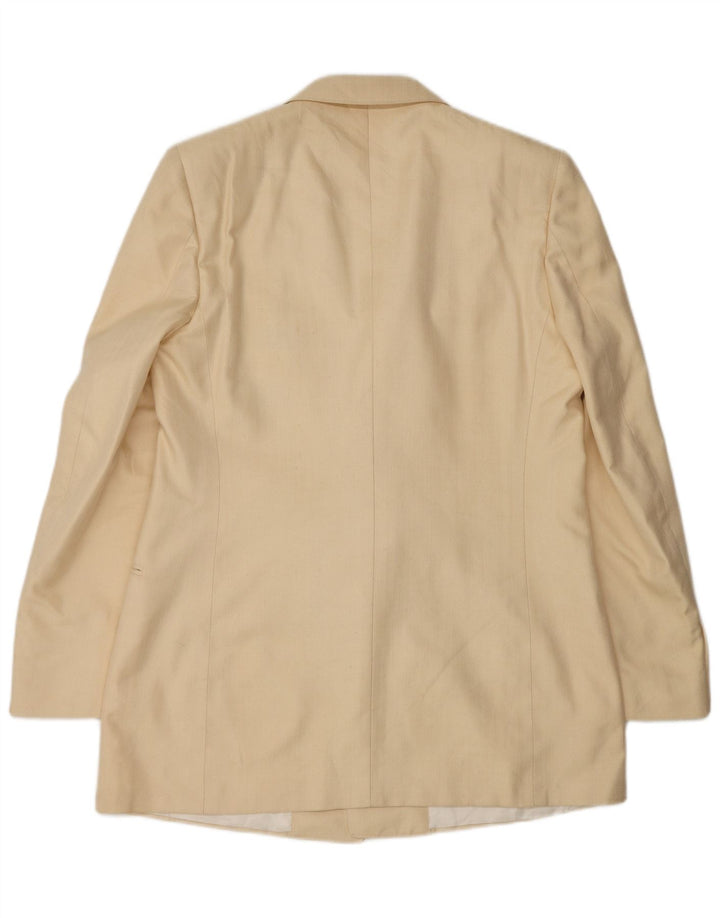 Vintage Herre 2-delt jakkesæt Large W34 L30 Beige Silke