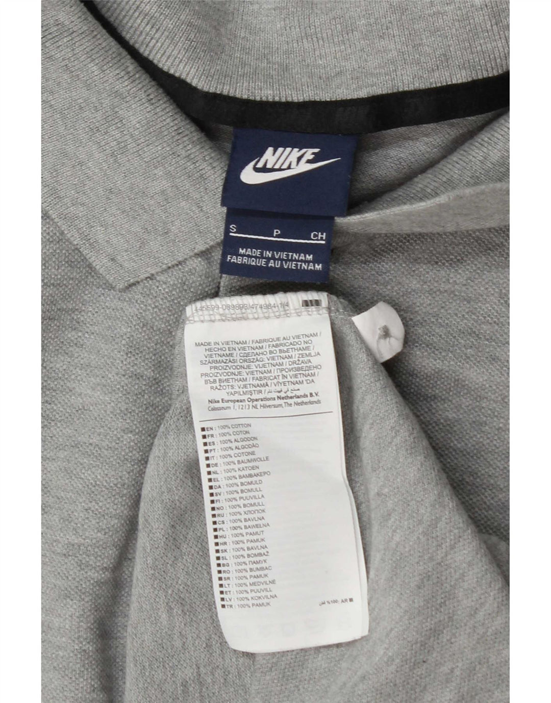 Nike herre poloshirt lille grå bomuld