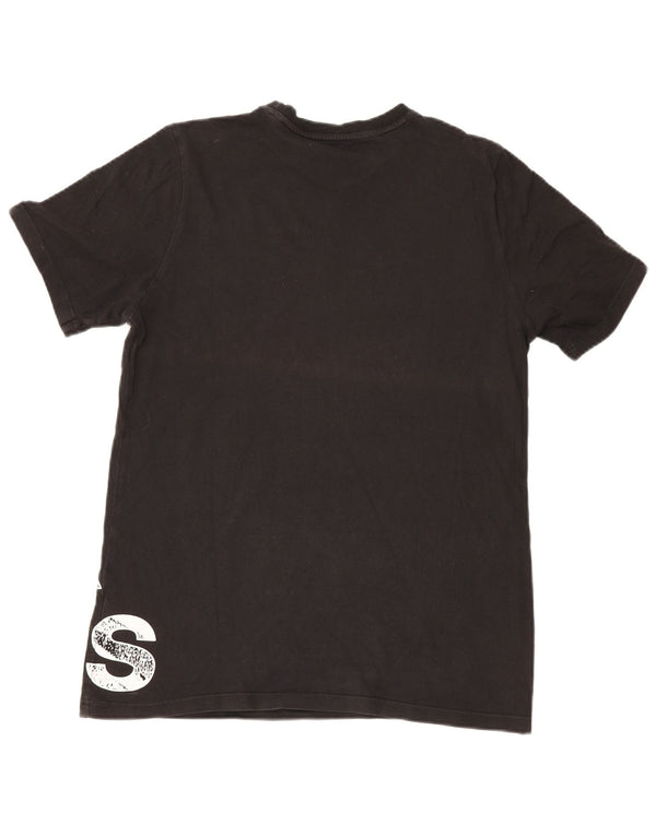 Adidas drenge grafisk T-shirt top 15-16 år sort bomuld