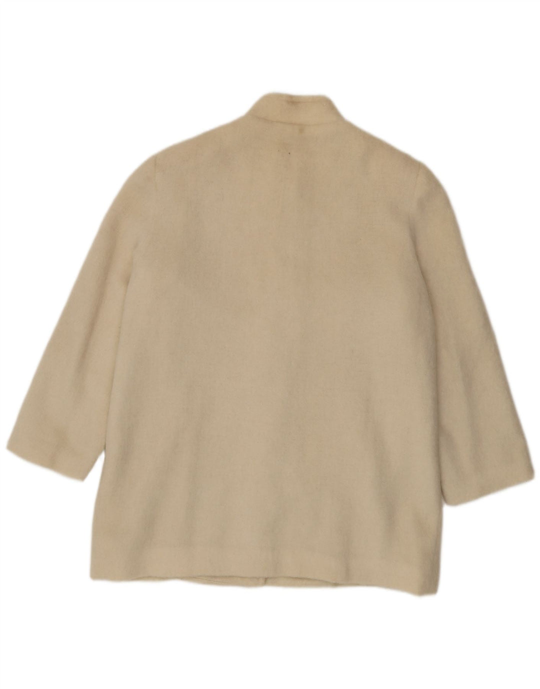 Vintage overfrakke til kvinder IT 44 Medium Off White Blomsteruld