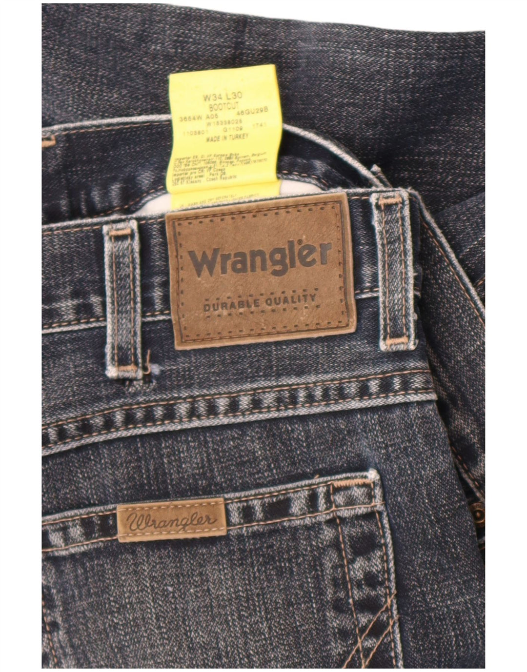 Wrangler Bootcut jeans til mænd W34 L30 Marineblå bomuld