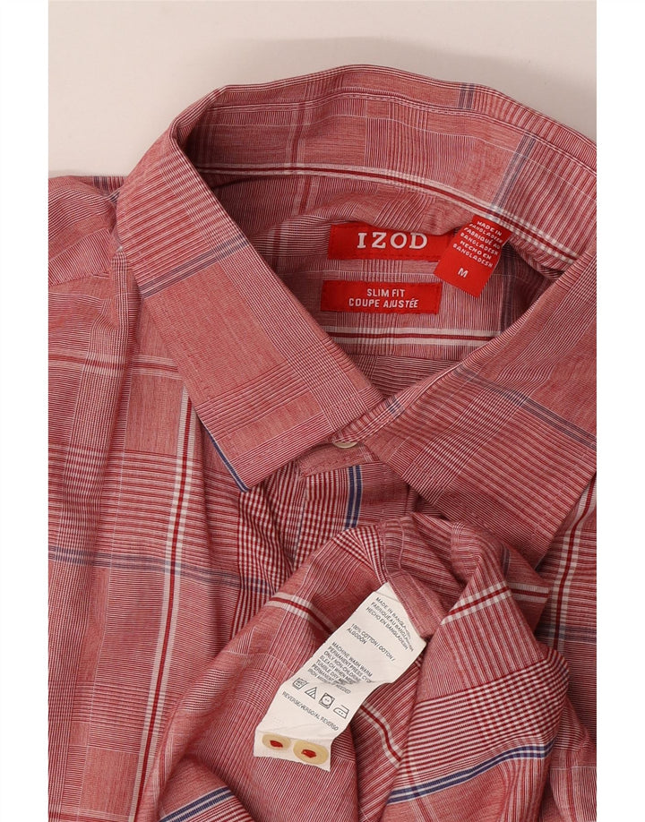 Izod Herre Slim Fit skjorte Medium rød ternet bomuld
