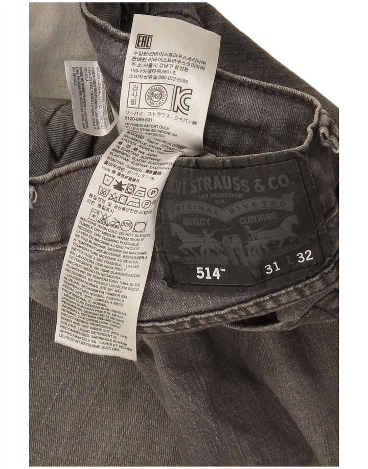 Levi's Herre 514 Straight Jeans W31 L28 Grå Bomuld