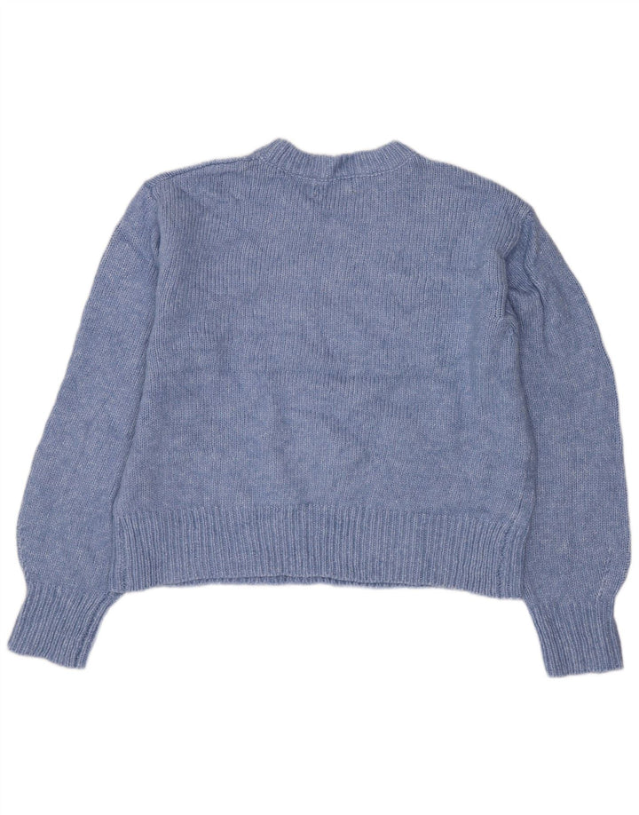 MARKS & SPENCER Dame sweater med rund hals DK 14 Medium Blue