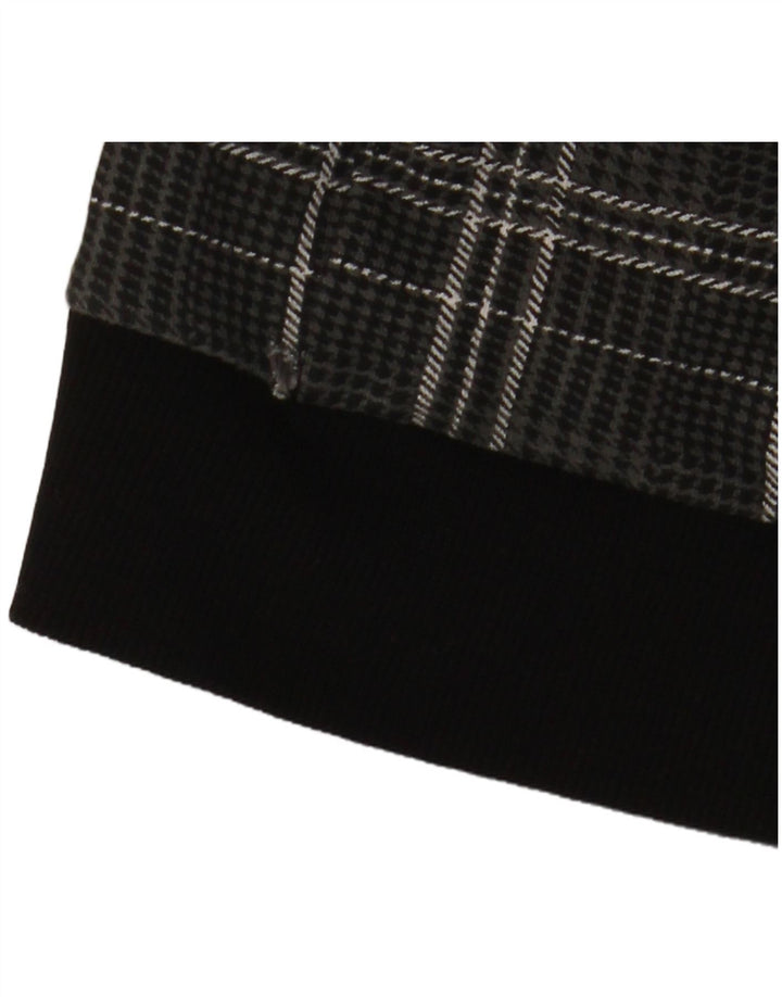 Freddy Dame Grafisk Hættetrøje Sweater UK 10 Small Grey Ternet Bomuld