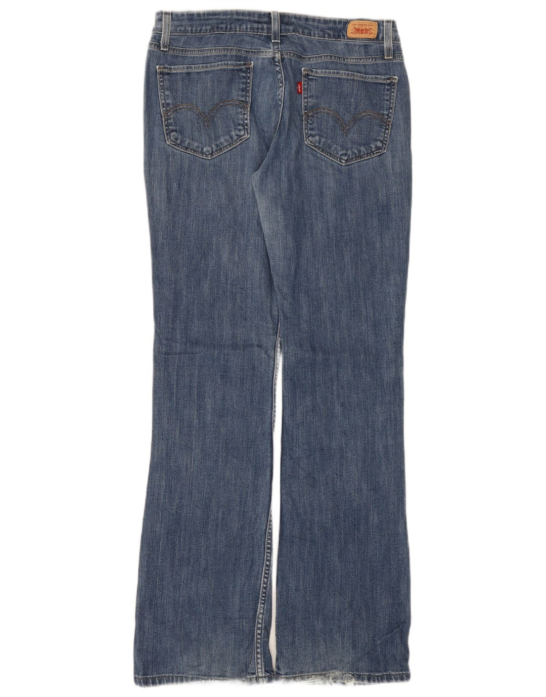 LEVI'S Dame 518 Super Low Bootcut Jeans US 11 Large W30 L32 Blå Bomuld