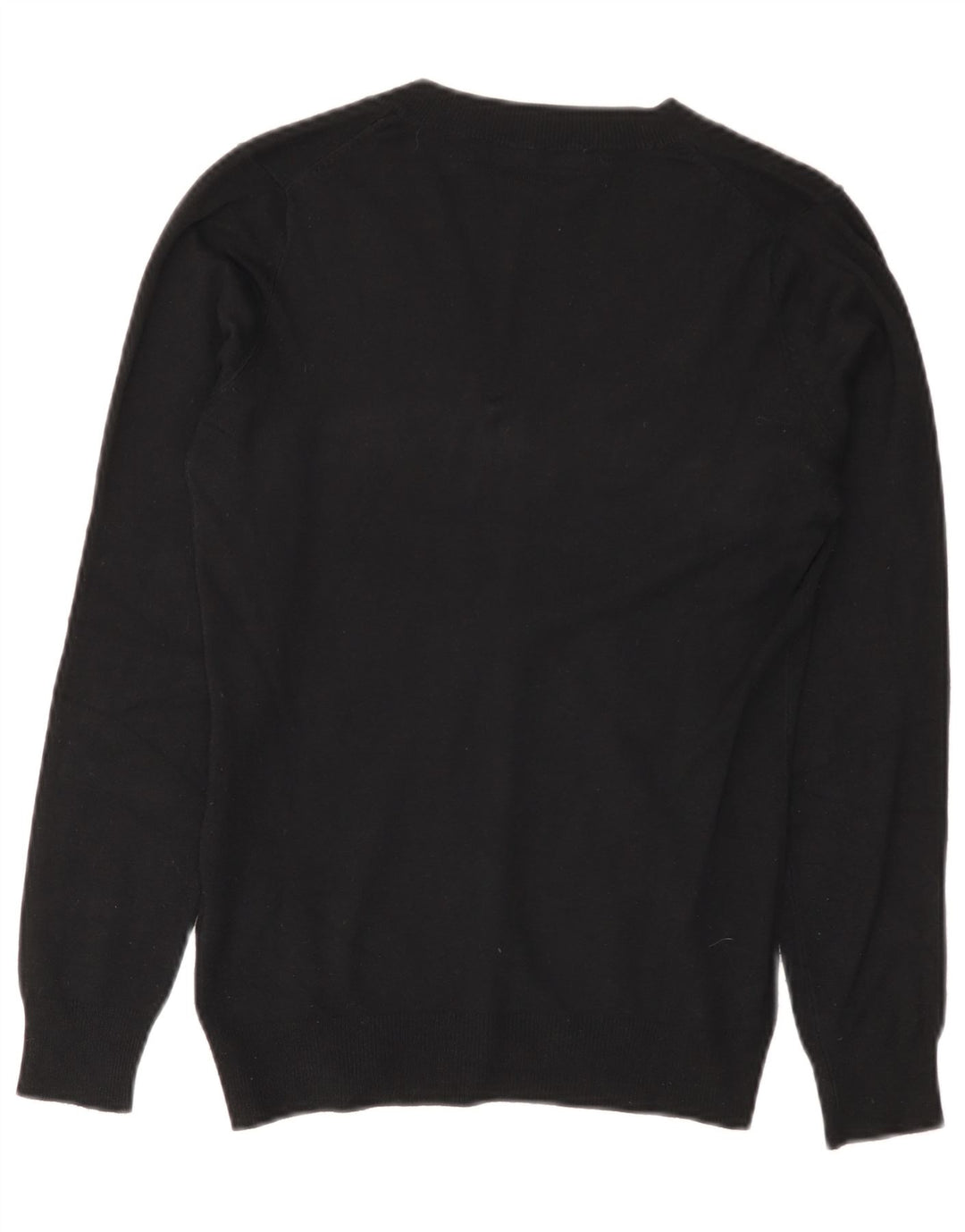 Zara Dame V-hals sweater UK 12 Medium Sort Viscose