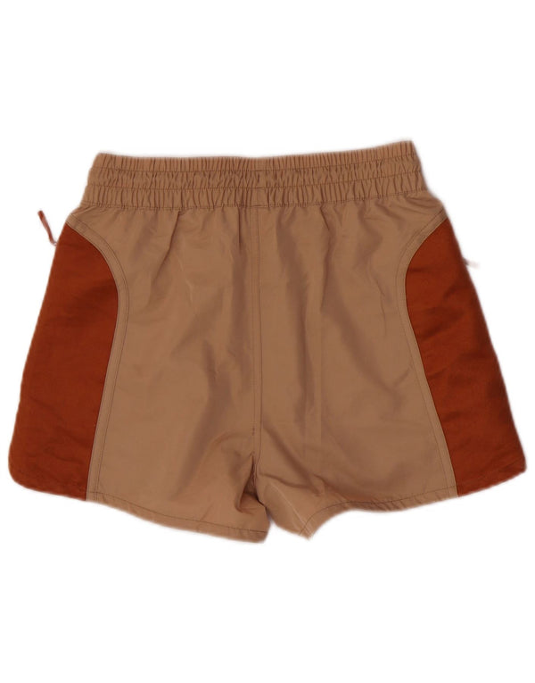 Puma Sportsshorts til kvinder UK 8 Small Beige Colourblock Polyester