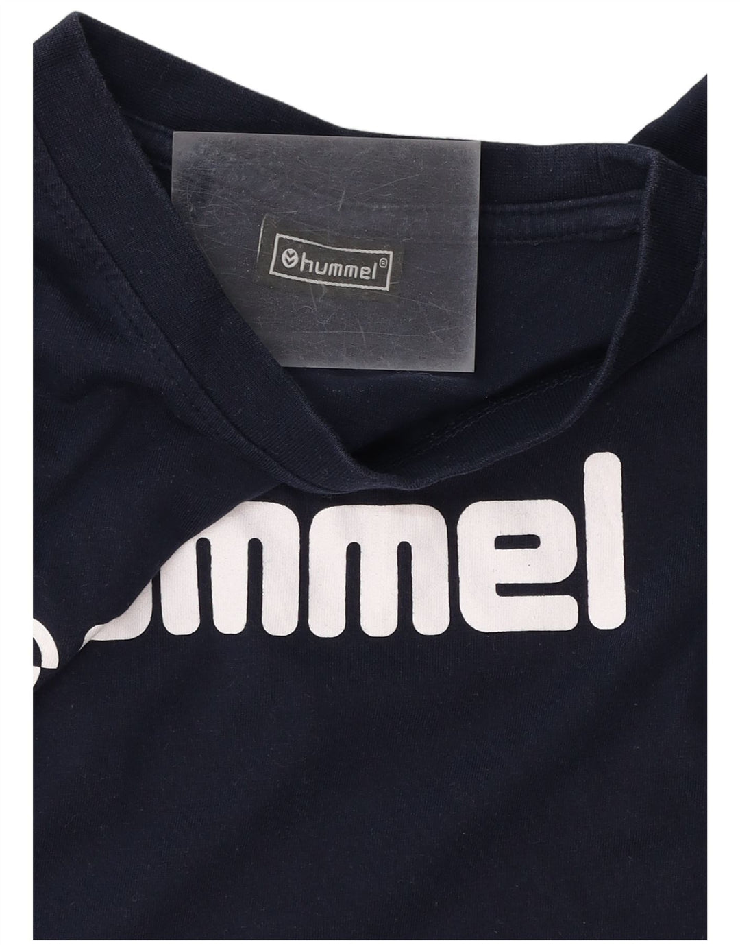 HUMMEL Herre grafisk T-shirt Top Medium Navyblå Bomuld