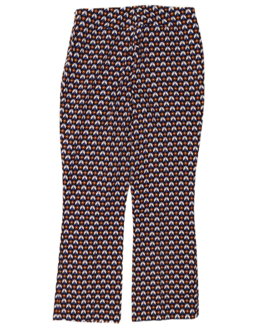 Zara Womens Cropped Trousers Medium W28 L26 Multicolored Geometric