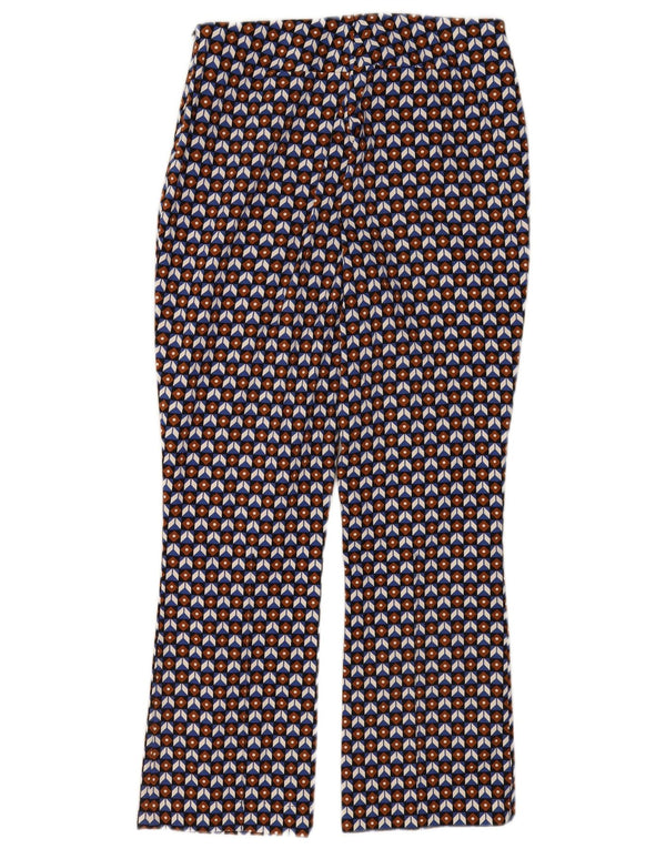 Zara Womens Cropped Trousers Medium W28 L26 Multicolored Geometric