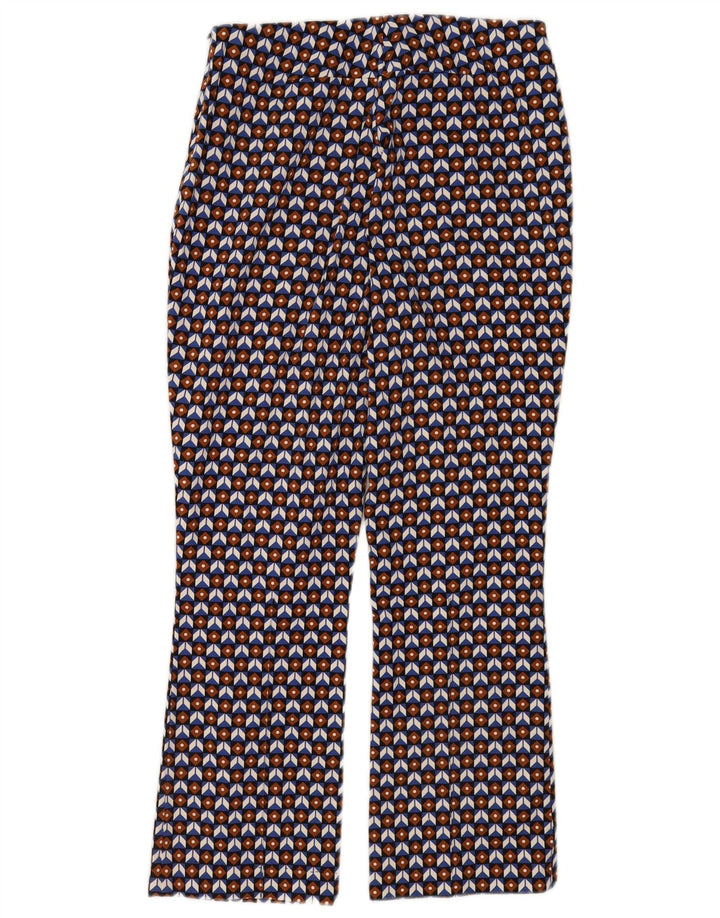 Zara Womens Cropped Trousers Medium W28 L26 Multicolored Geometric