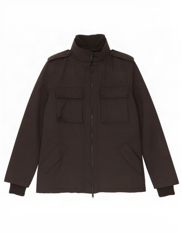 Aspesi Womens Military Utility Jacket UK 18 XL Sort Polyester
