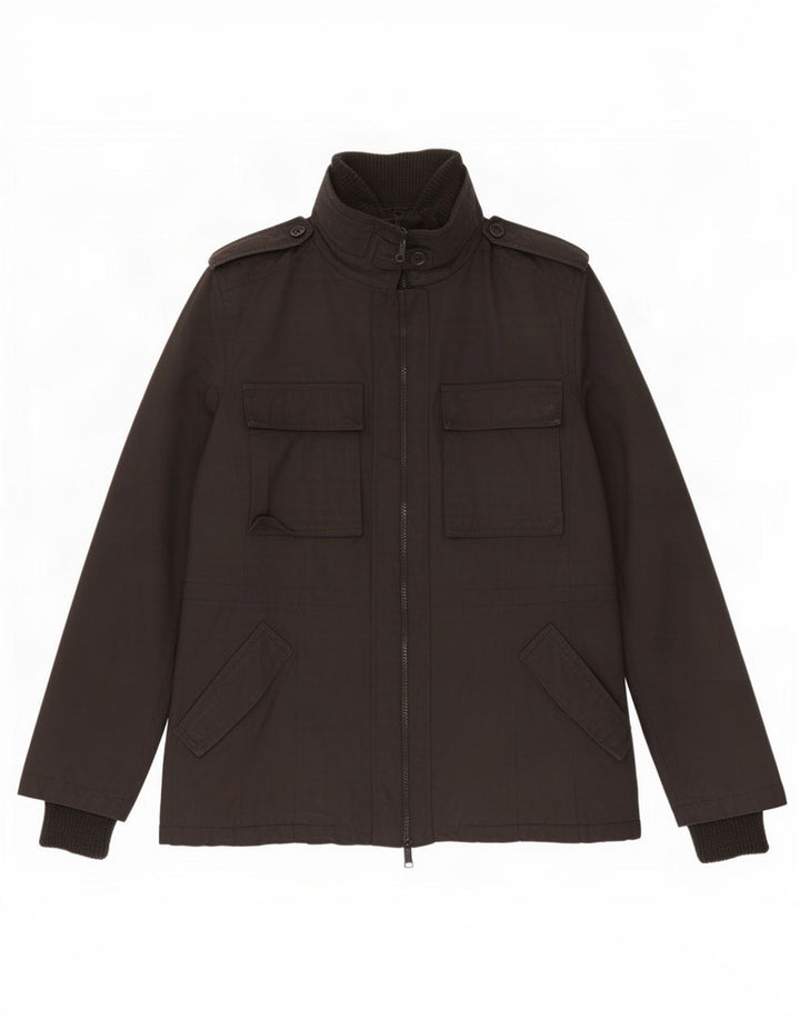 Aspesi Womens Military Utility Jacket UK 18 XL Sort Polyester