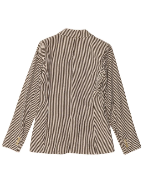 MASSIMO DUTTI dame 1-knaps blazerjakke EU 34 2XS grå nålestribe