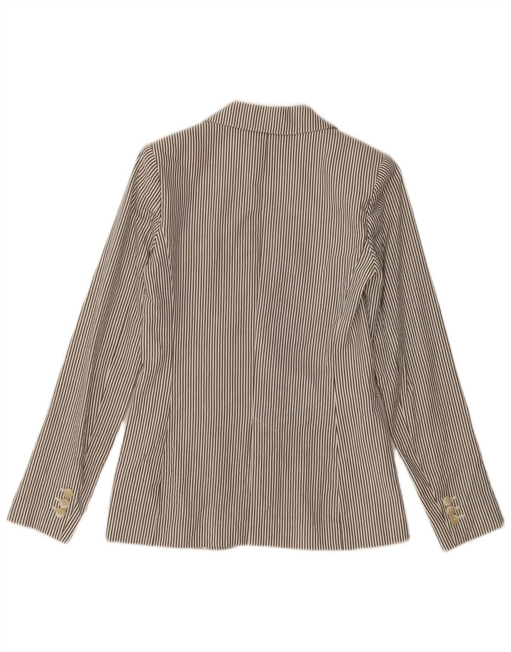 MASSIMO DUTTI dame 1-knaps blazerjakke EU 34 2XS grå nålestribe