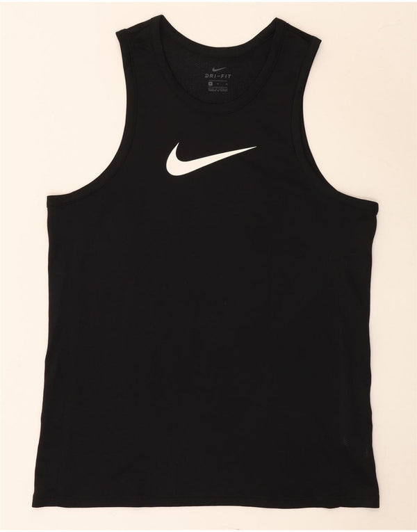 Nike Herre Dri Fit Grafisk Vest Top Medium Sort Polyester
