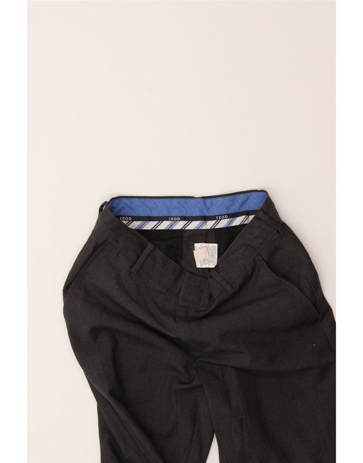 IZOD Boys Straight Chino Trousers 11-12 Years W26 L26 Grey Polyester Vintage Izod and Second-Hand Izod from Messina Hembry 