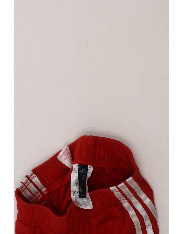 ADIDAS Boys Sport Shorts 7-8 Years  Red Cotton Vintage Adidas and Second-Hand Adidas from Messina Hembry 